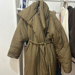 Norma Kamali High Collar Sleeping Bag coat